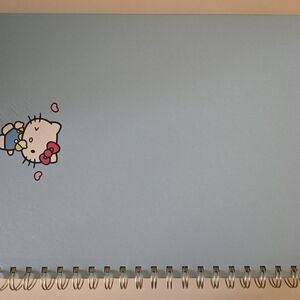 NEW Hello Kitty Blue Spiral Notebook with Pink Accents